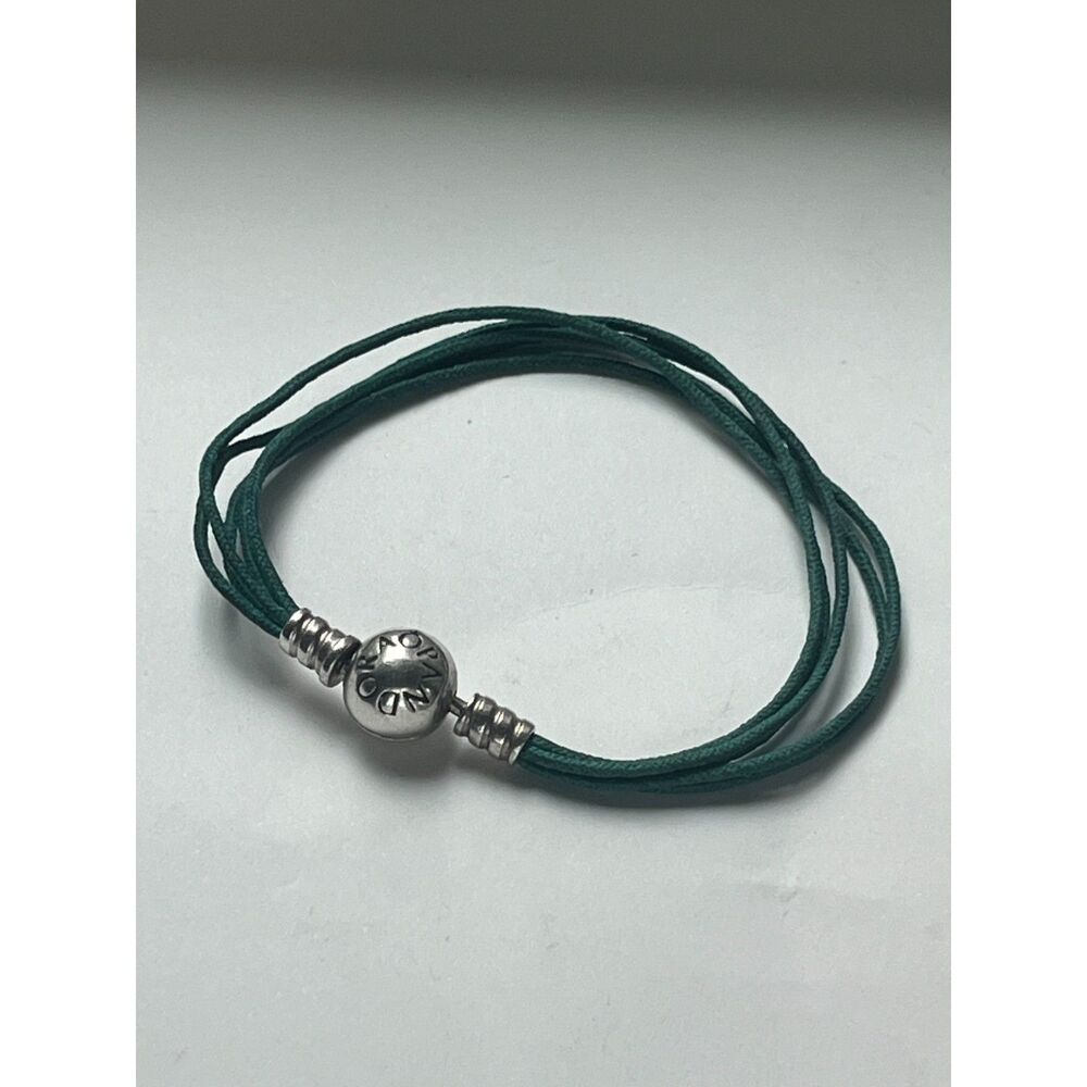 Pandora Moments Teal Multi-Strand Fabric Cord Bracelet